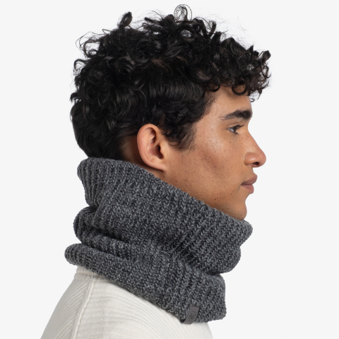 BUFF® | Vaed Knitted & Fleece Neck Warmer - Grey Melange