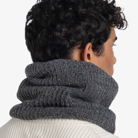 BUFF® | Vaed Knitted & Fleece Neck Warmer - Grey Melange