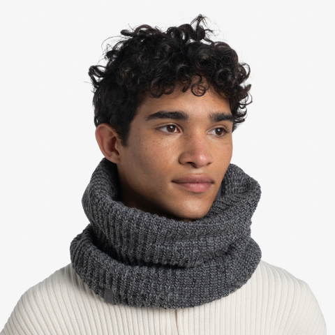 BUFF® | Vaed Knitted & Fleece Neck Warmer - Grey Melange